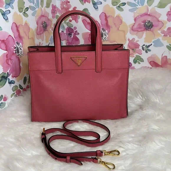 💯Authentic Prada Soft Triple Pocket Convertible Tote Safiano🍀 - Picture 9 of 17